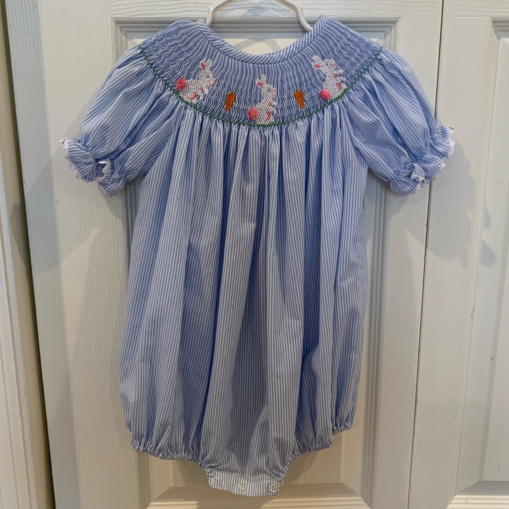 Smocked Bunny Romper